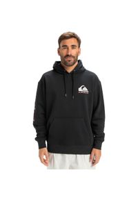 Quiksilver - Bluza z kapturem dla Mężczyzn OMNI LOGO Czarny. Typ kołnierza: kaptur. Kolor: brązowy, zielony, wielokolorowy. Materiał: materiał, poliester, bawełna. Długość rękawa: długi rękaw. Długość: długie