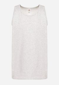 Born2be - Szara Klasyczna Bawełniana Koszulka Zivea. Okazja: na co dzień. Kolor: szary. Materiał: bawełna. Wzór: aplikacja. Styl: klasyczny #6