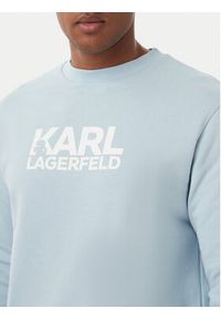 Karl Lagerfeld - KARL LAGERFELD Bluza 705780 561917 Niebieski jasny Regular Fit. Typ kołnierza: dekolt w karo. Kolor: niebieski. Materiał: bawełna #5