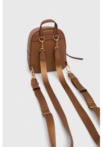 MICHAEL Michael Kors plecak skórzany damski kolor brązowy mały z aplikacją. Kolor: brązowy. Materiał: skóra. Wzór: aplikacja #5
