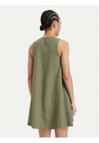 Tommy Jeans Sukienka letnia DW0DW22343 Zielony A-Line Fit. Kolor: zielony. Materiał: len. Sezon: lato #5
