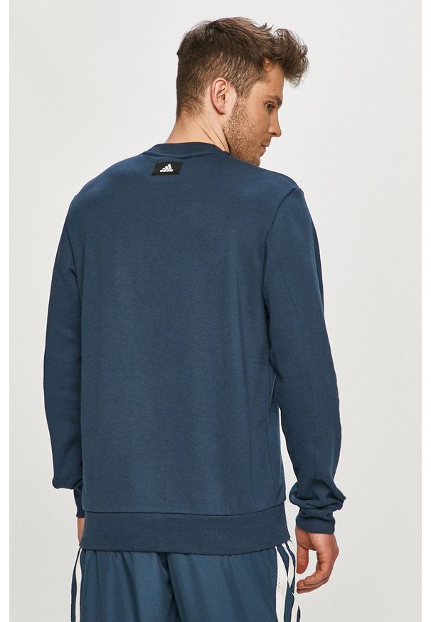 adidas Performance - Bluza GL5671. Okazja: na co dzień. Kolor: niebieski. Wzór: nadruk. Styl: casual
