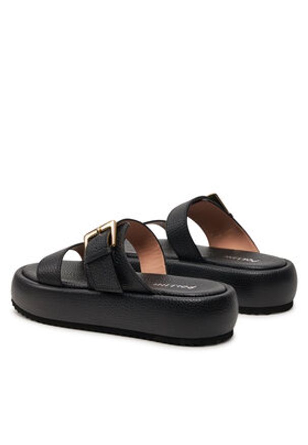 Pollini Klapki SA28245I0ITD0000 Czarny. Kolor: czarny. Materiał: skóra