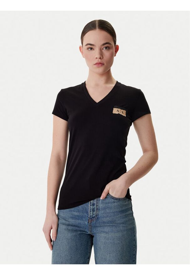 Armani Exchange T-Shirt XW001803 AF16294 UC001 Czarny Regular Fit. Kolor: czarny. Materiał: bawełna