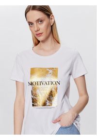 Volcano T-Shirt T-Motiv L02143-S23 Biały Regular Fit. Kolor: biały. Materiał: bawełna #4