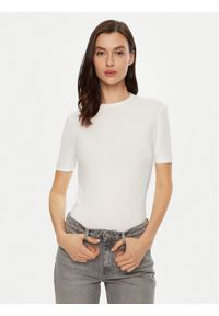 Calvin Klein T-Shirt K20K208052 Biały Slim Fit. Kolor: biały