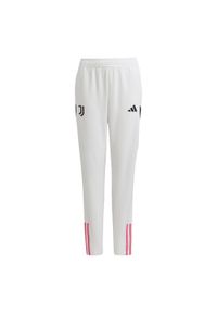 Spodnie do piłki nożnej dla dzieci Adidas Juventus Tiro 23 Training Kids. Kolor: biały. Materiał: dresówka, materiał