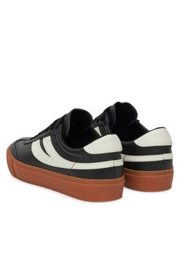 Superga Sneakersy Club C Swallow A7J S4128VW Czarny. Kolor: czarny. Materiał: skóra