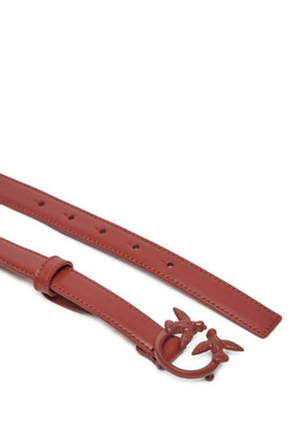 Pinko Pasek Damski Lover Berry H2 Belt AI 24-25 PLT01 100143 A1K2 Bordowy. Kolor: czerwony. Materiał: skóra