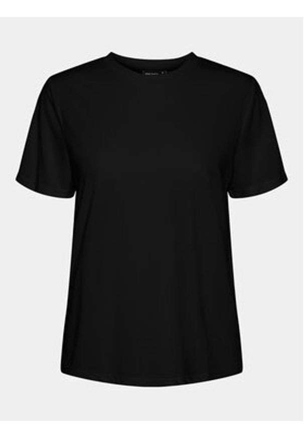 Pieces T-Shirt Anora 17148789 Czarny Regular Fit. Kolor: czarny. Materiał: syntetyk