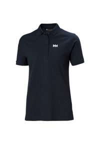 Damska koszulka polo Helly Hansen Pier Pique. Typ kołnierza: polo. Kolor: niebieski. Materiał: bawełna