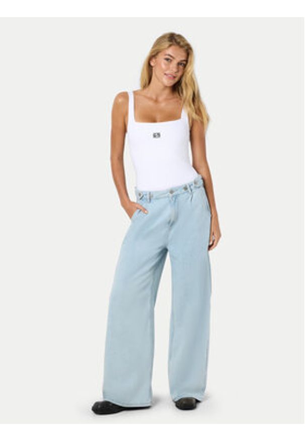 Noisy may - Noisy May Jeansy 27033285 Niebieski Wide Leg. Kolor: niebieski