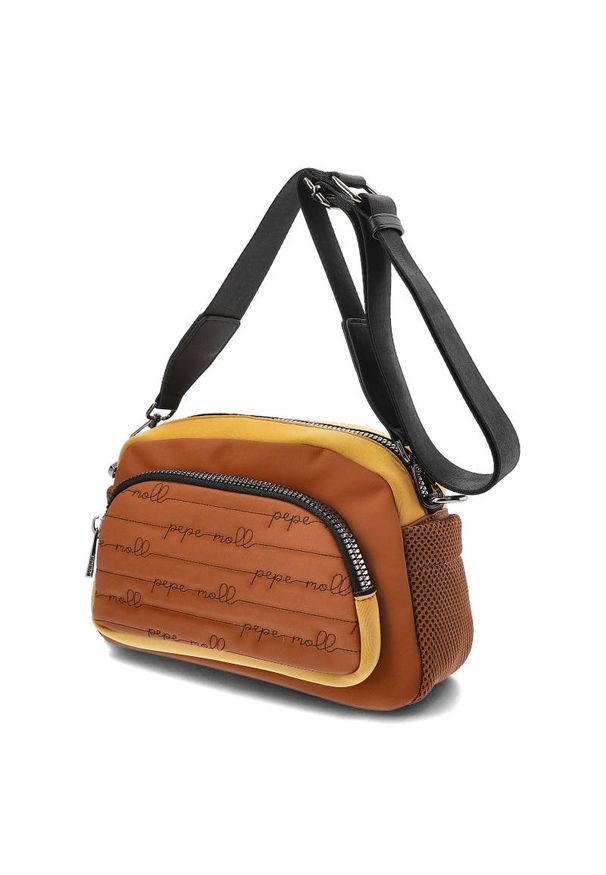 Pomarańczowa Torebka Damska Na Ramię Pepe Moll. Kolor: pomarańczowy. Materiał: skórzane. Styl: elegancki. Rodzaj torebki: na ramię