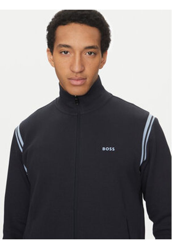 BOSS Dres 50533738 Granatowy Regular Fit. Kolor: niebieski. Materiał: bawełna