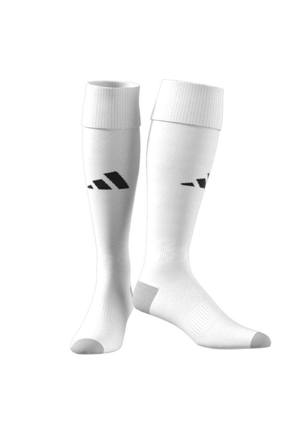Getry piłkarskie Adidas Milano 23. Kolor: biały. Sport: piłka nożna