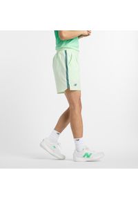 Spodenki męskie New Balance MS41401MEW – zielone. Kolor: zielony. Materiał: poliester, materiał. Sport: tenis #2
