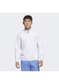 Adidas - Elevated 1/4-Zip Pullover. Typ kołnierza: golf. Kolor: biały. Materiał: materiał. Sport: golf #1