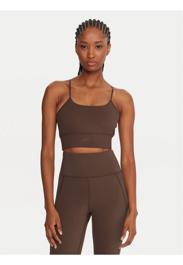 Reebok Biustonosz sportowy Reebok X Ewa Chodakowska RK25310CCW Brązowy. Kolor: brązowy. Materiał: syntetyk