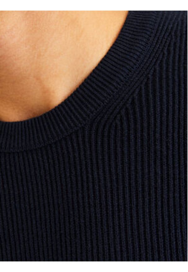 Jack & Jones - Jack&Jones Sweter Perfect 12257771 Granatowy Regular Fit. Kolor: niebieski. Materiał: bawełna
