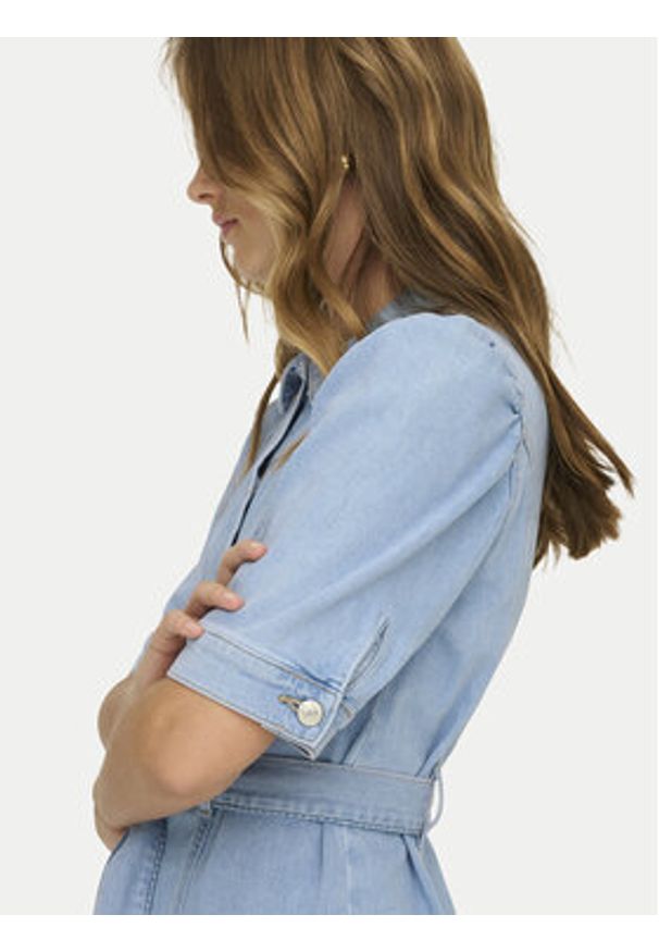 only - ONLY Sukienka jeansowa Vibbe 15372569 Niebieski Regular Fit. Kolor: niebieski. Materiał: bawełna