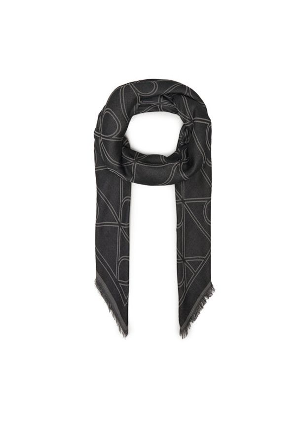 Calvin Klein Szal LV04D8062G Szary. Kolor: szary. Materiał: materiał