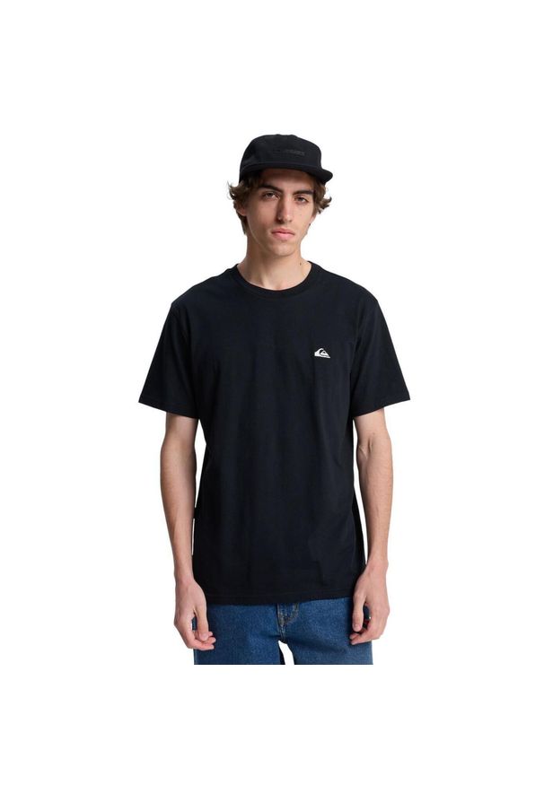 Quiksilver - Koszulka z krótkim rękawem BASIC męska. Kolor: brązowy, zielony, wielokolorowy. Materiał: materiał, bawełna. Długość rękawa: krótki rękaw. Długość: krótkie. Wzór: haft