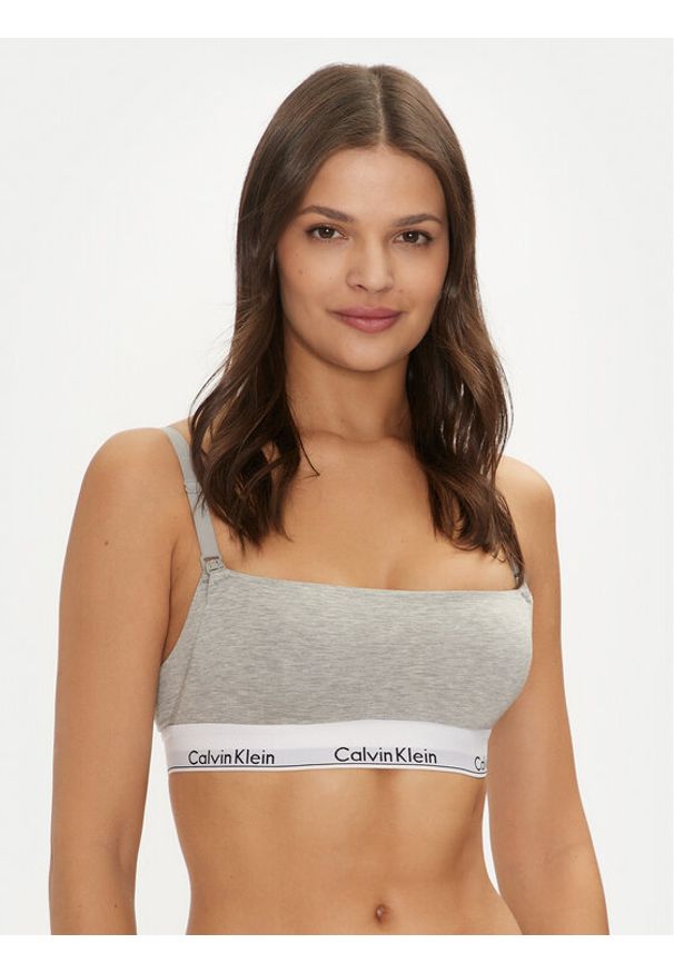 Calvin Klein Underwear Biustonosz do karmienia 000QF7905E Szary. Kolor: szary. Materiał: bawełna