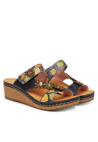 Laura Vita Klapki Facscineo 05 Czarny. Kolor: czarny. Materiał: skóra #2