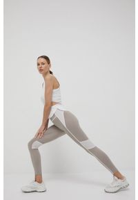 Reebok legginsy treningowe Lux Colorblock H54191 damskie kolor szary wzorzyste. Kolor: szary. Materiał: skóra, materiał. Sport: fitness #2