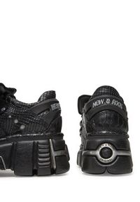 NEW ROCK Sneakersy M-120N-C74 Czarny. Kolor: czarny. Materiał: skóra #4