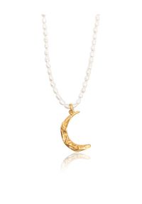 HERMINA ATHENS - Naszyjnik z perłami Melies Moon. Materiał: pozłacane. Kolor: biały. Kamień szlachetny: perła #4