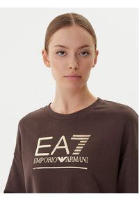 EA7 Emporio Armani Bluza 7W000416 AF12473 U6063 Brązowy Relaxed Fit. Kolor: brązowy. Materiał: bawełna #3