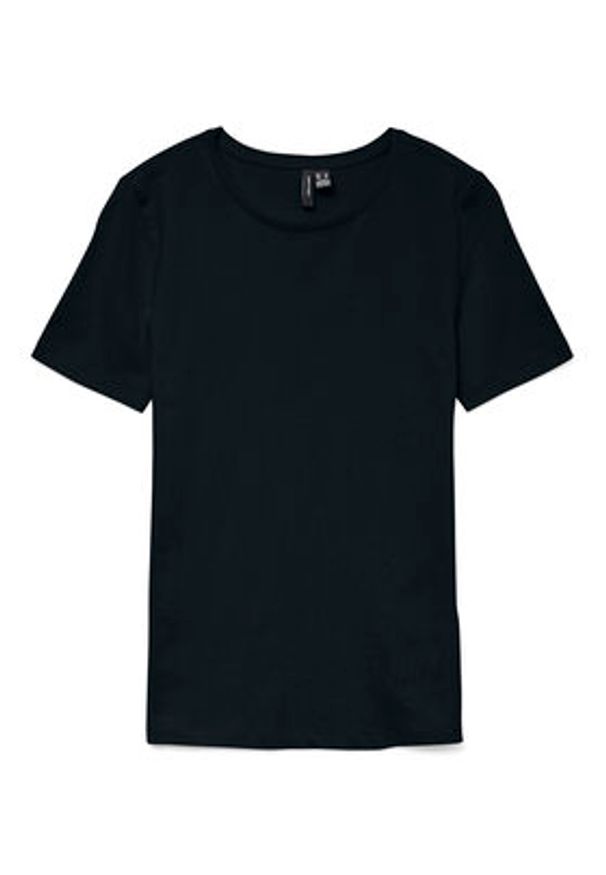 Vero Moda T-Shirt Lulu 10323755 Czarny Regular Fit. Kolor: czarny. Materiał: bawełna