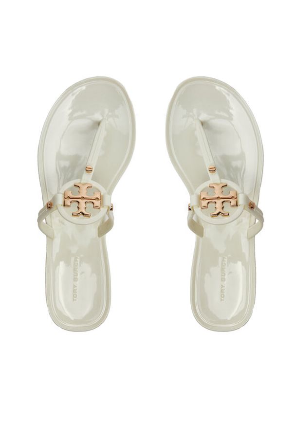 Tory Burch Japonki Mini Miller Flat Thong 51148678 Biały. Kolor: biały. Materiał: syntetyk