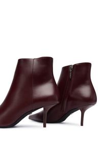 Max Mara Botki 2524796011600 Bordowy. Kolor: czerwony. Materiał: skóra #4