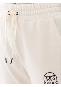 Pinko Spodnie dresowe 100371 A162 Beżowy Regular Fit. Kolor: beżowy. Materiał: bawełna