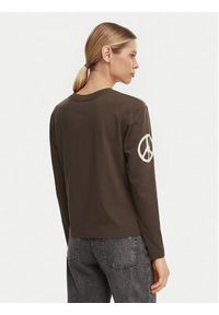 Quiksilver Bluzka Standard EQWZT03200 Brązowy Regular Fit. Kolor: brązowy. Materiał: bawełna #3