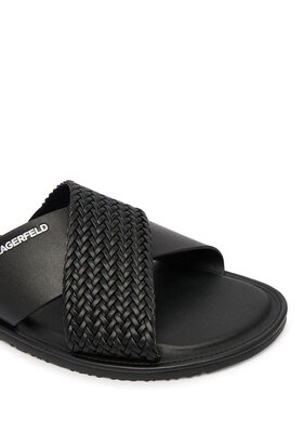 Karl Lagerfeld - KARL LAGERFELD Klapki Kastor IV KL70214C Czarny. Kolor: czarny. Materiał: skóra