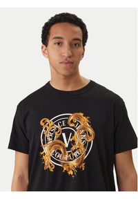 Versace Jeans Couture T-Shirt 80GAHE01 CJ00E Czarny Regular Fit. Kolor: czarny. Materiał: bawełna #3
