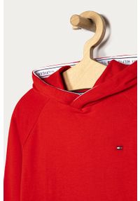 TOMMY HILFIGER - Tommy Hilfiger - Bluzka bawełniana dziecięca 128-176 cm. Okazja: na co dzień. Typ kołnierza: kaptur. Kolor: czerwony. Materiał: bawełna. Wzór: gładki. Styl: casual #3