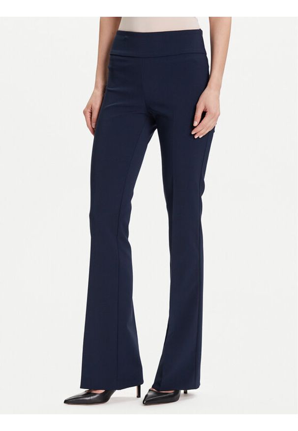 Rinascimento Spodnie materiałowe CFC0125318003 Granatowy Flare Fit. Kolor: niebieski. Materiał: syntetyk
