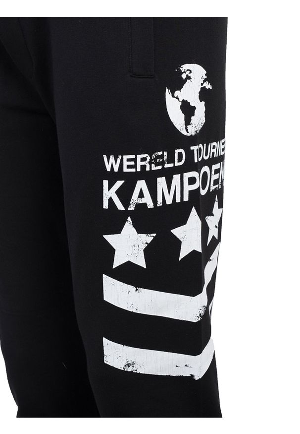 Bikkembergs Spodnie | C 1 048 85 E 1978 | Mężczyzna | Czarny. Okazja: na co dzień. Kolor: czarny. Materiał: bawełna, elastan. Wzór: nadruk. Styl: casual