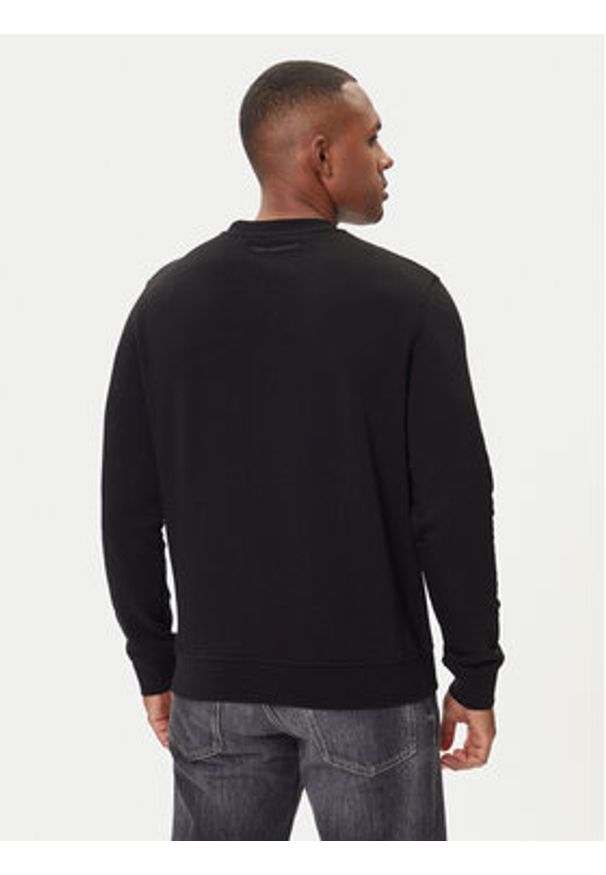 Karl Lagerfeld - KARL LAGERFELD Bluza 705042 554910 Czarny Regular Fit. Typ kołnierza: dekolt w karo. Kolor: czarny. Materiał: bawełna