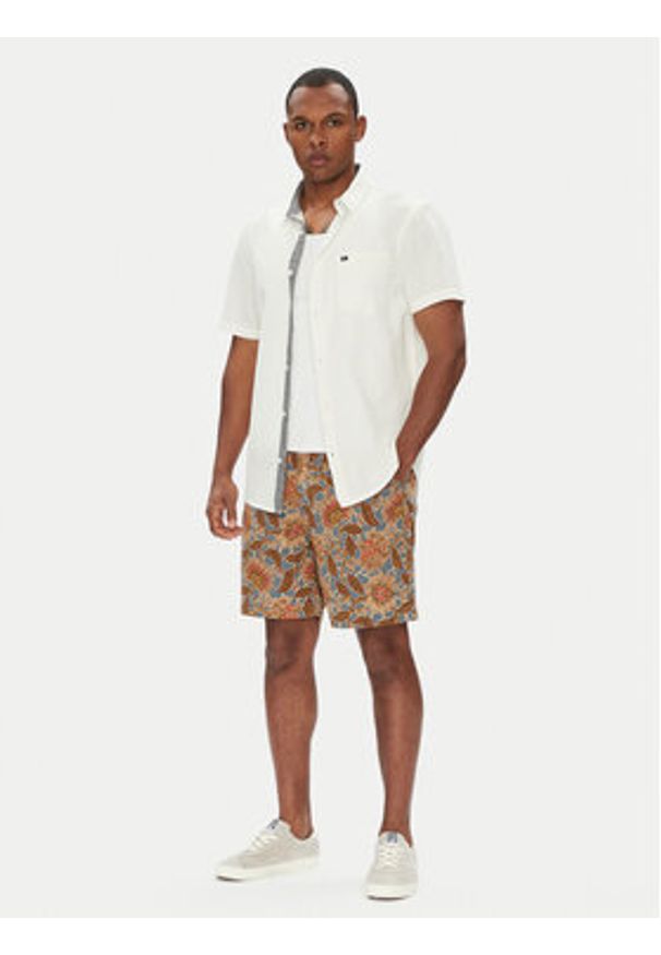 Quiksilver Koszula Time Box EQYWT04622 Biały Regular Fit. Kolor: biały. Materiał: bawełna