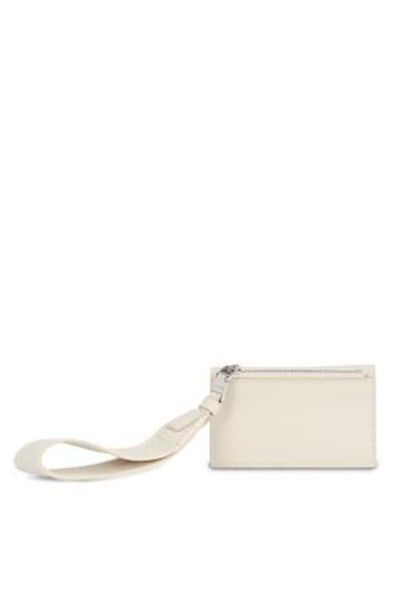 Calvin Klein Mały Portfel Damski Gracie K60K611689 Beżowy. Kolor: beżowy. Materiał: skóra