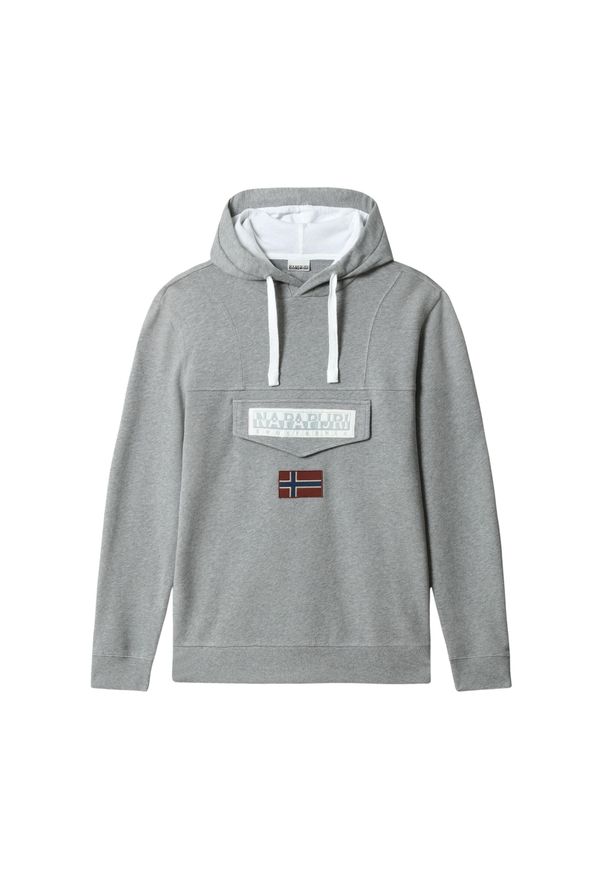 Bluza z kapturem Napapijri Burgee Summer. Typ kołnierza: kaptur. Kolor: szary