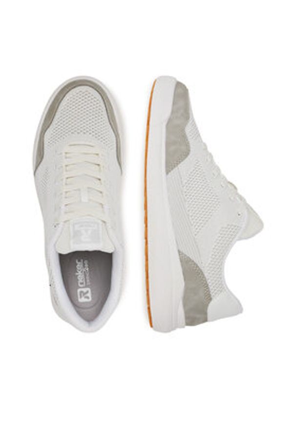 Rieker Revolution Lifestyle Sneakersy U1104-80 Biały. Kolor: biały. Materiał: materiał