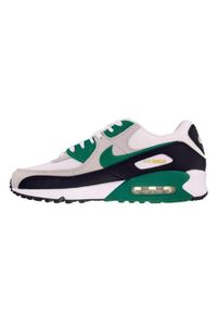 Buty do chodzenia damskie Nike Air Max 90. Zapięcie: sznurówki. Kolor: biały, wielokolorowy, zielony, czarny. Materiał: materiał, syntetyk. Szerokość cholewki: normalna. Model: Nike Air Max 90, Nike Air Max. Sport: turystyka piesza
