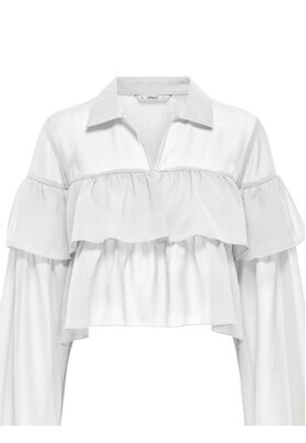only - ONLY Bluzka Suzzi 15360661 Biały Regular Fit. Kolor: biały. Materiał: syntetyk