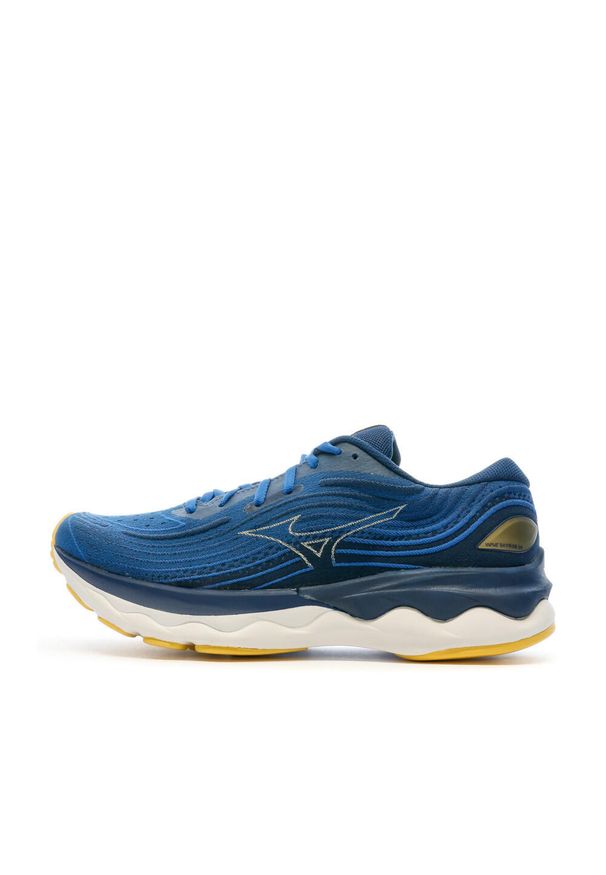 Mężczyźni Bieganie Buty Mizuno Wave Skyrise 4. Kolor: niebieski. Model: Mizuno Wave. Sport: bieganie